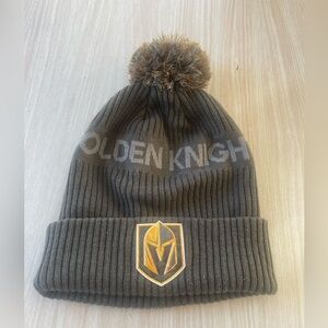 NHL Vegas Golden Knights Knit Hat Cuffed With Pom